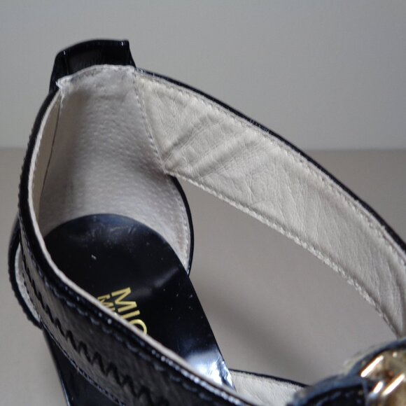 Michael Kors Size 6.5 M / Black / Leather / Heeled Sandals Women's Shoes - Picture 16 of 16